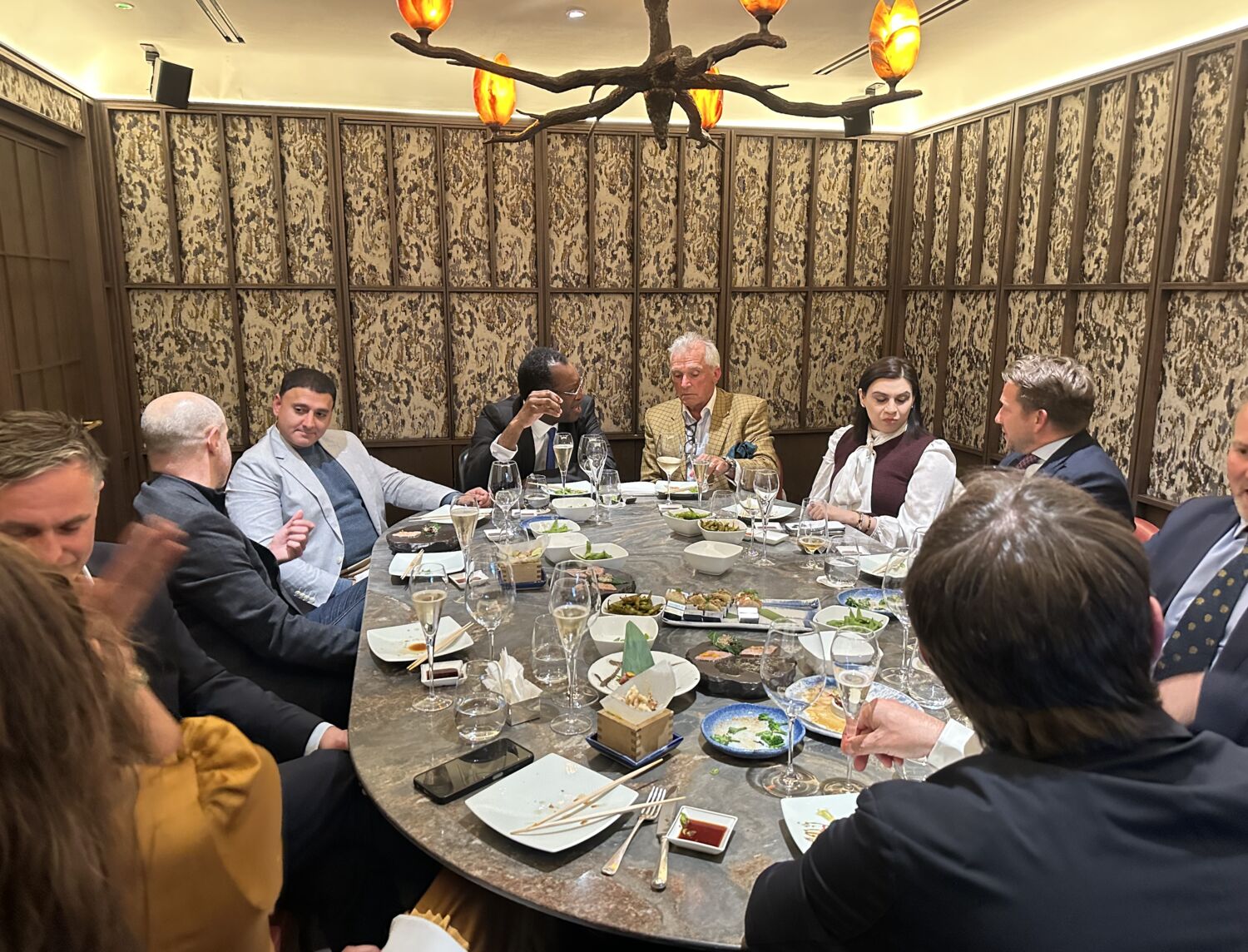 Senior leaders at a VirtualNonExecs private dining experience